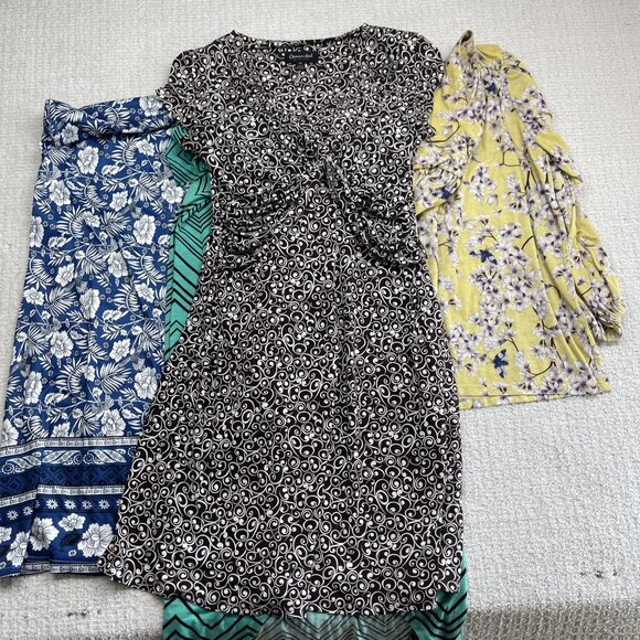 Lot x10+ Women's Boho Floral Summer Tops & Dresses Size M Medium Casual Color - Picture 11 of 12